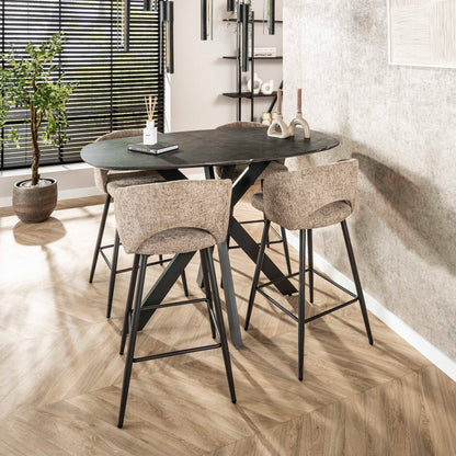 Barkruk Salon | Beige Stof