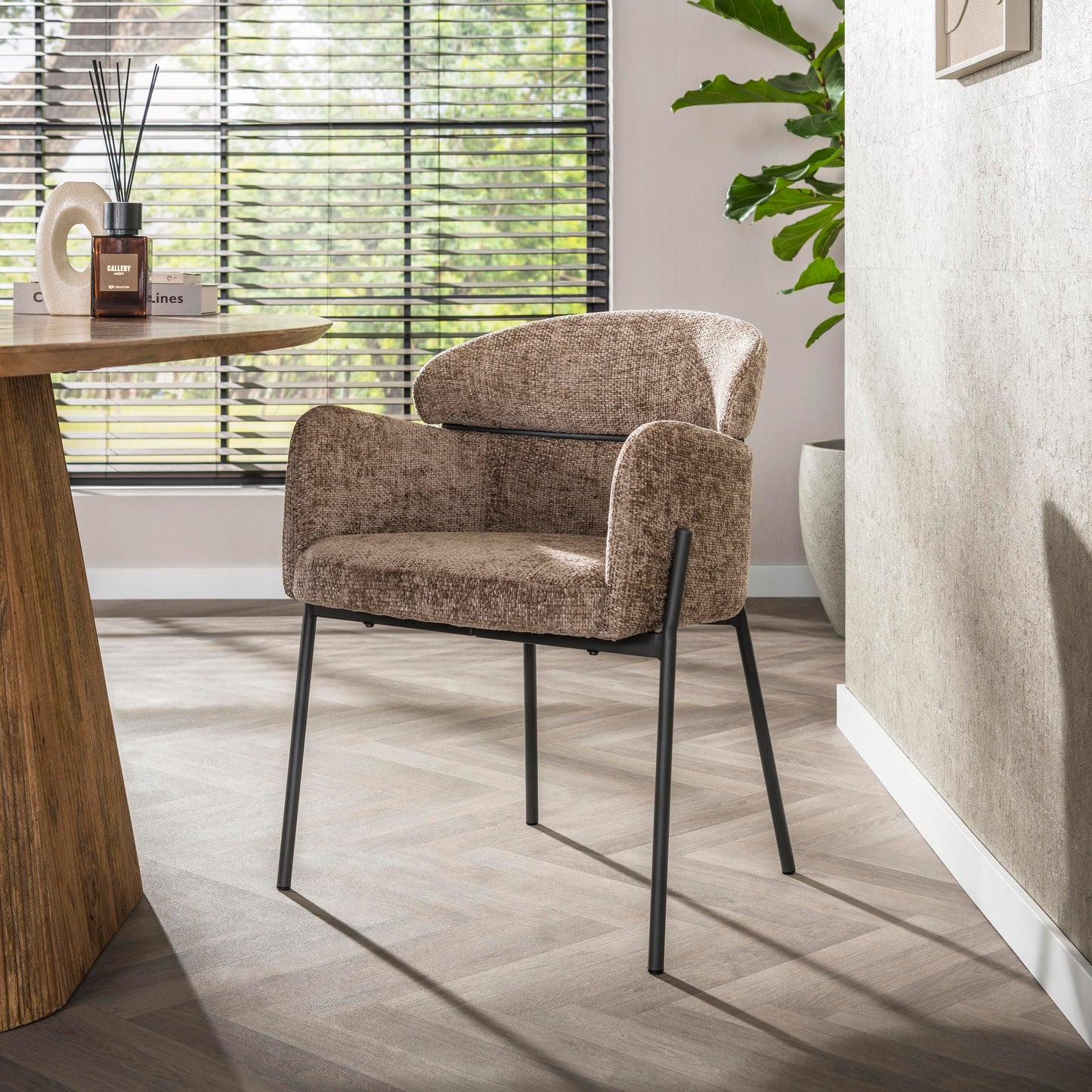 Eetkamerstoel Gira | Champagne Stof