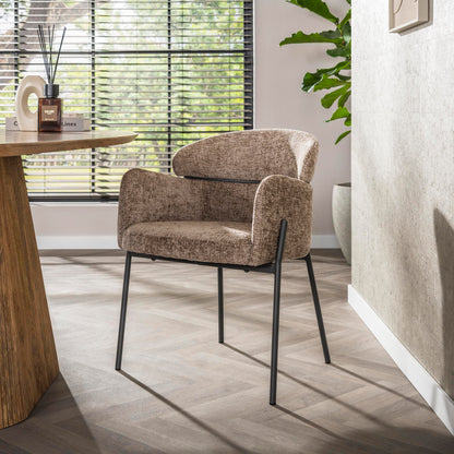 Eetkamerstoel Gira | Champagne Stof