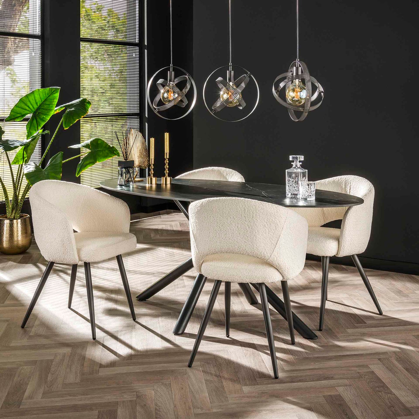 Eetkamertafel Tyler | Ovaal | Zwart Keramiek