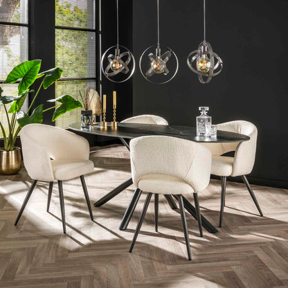 Eetkamertafel Tyler | Ovaal | Zwart Keramiek