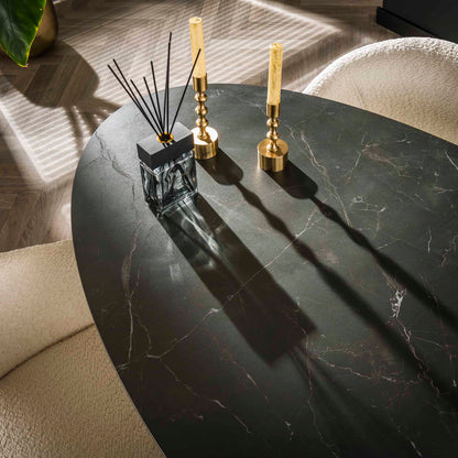 Eetkamertafel Tyler | Ovaal | Zwart Keramiek