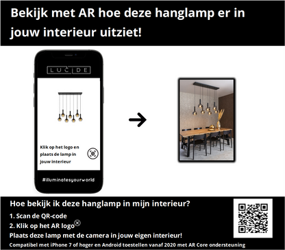 Hanglamp Marius | 7 Lampen | Zwart