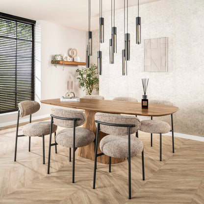 Eetkamerstoel Round | Stof Beige