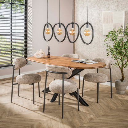 Eetkamerstoel Round | Stof Beige