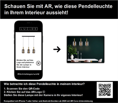 Hanglamp Joanet | 3 Lampen | Fumé