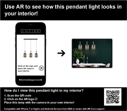 Hanglamp Joanet | 3 Lampen | Fumé