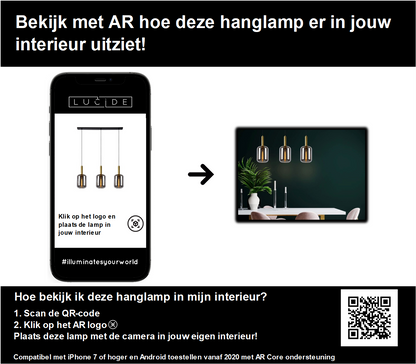 Hanglamp Joanet | 3 Lampen | Fumé