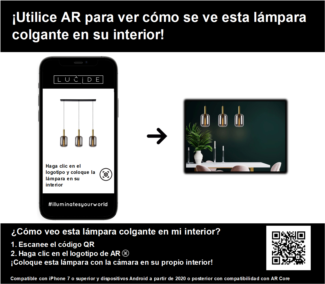 Hanglamp Joanet | 3 Lampen | Fumé