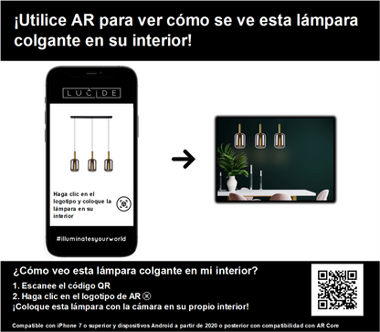 Hanglamp Joanet | 3 Lampen | Fumé