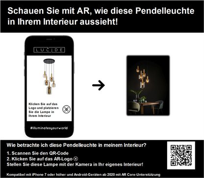 Hanglamp Joanet | 5 Lampen | Fumé