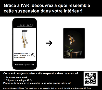 Hanglamp Joanet | 5 Lampen | Fumé