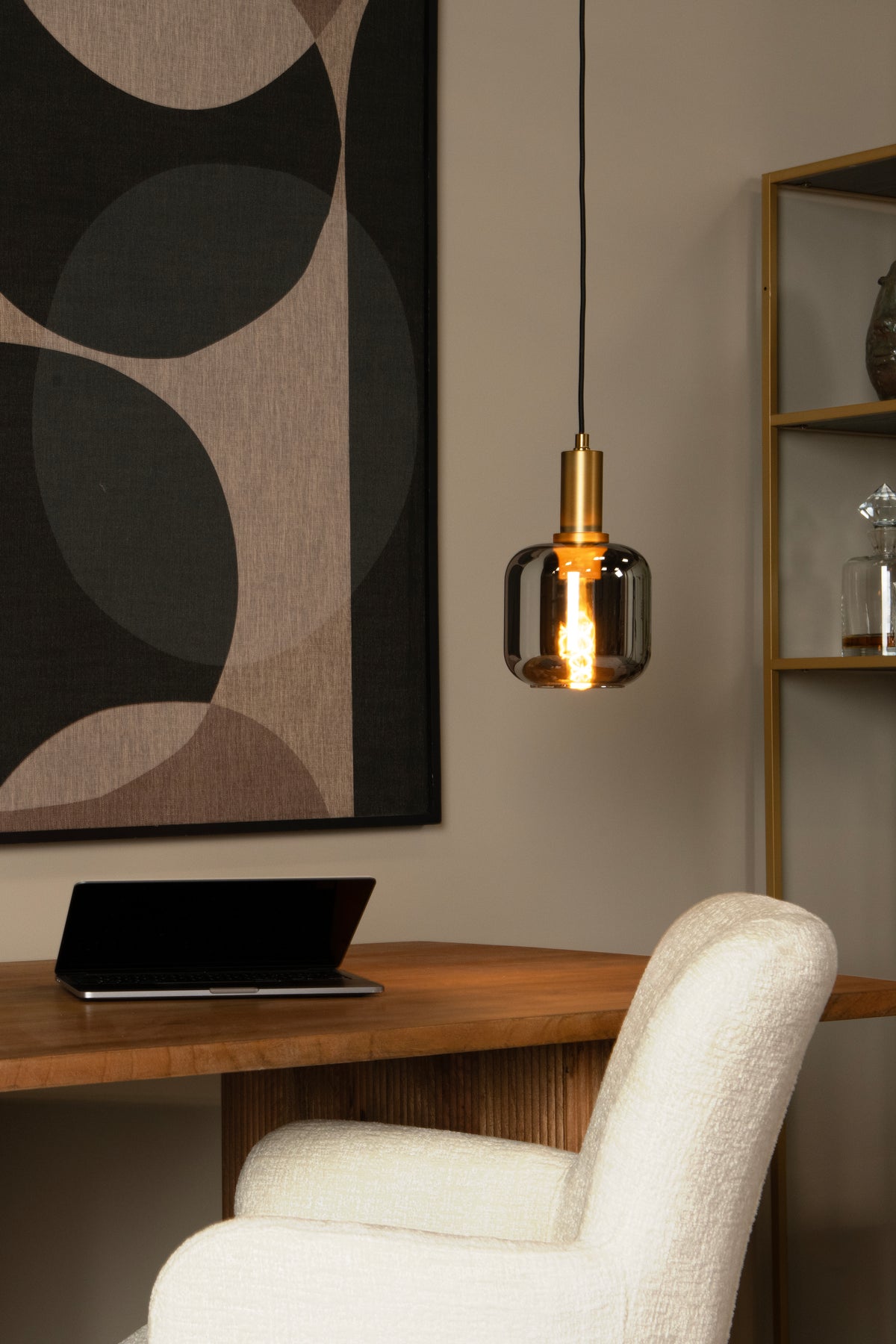 Hanglamp Joanet | Grijs Glas