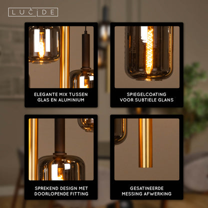 Hanglamp Joanet | Goud Glas