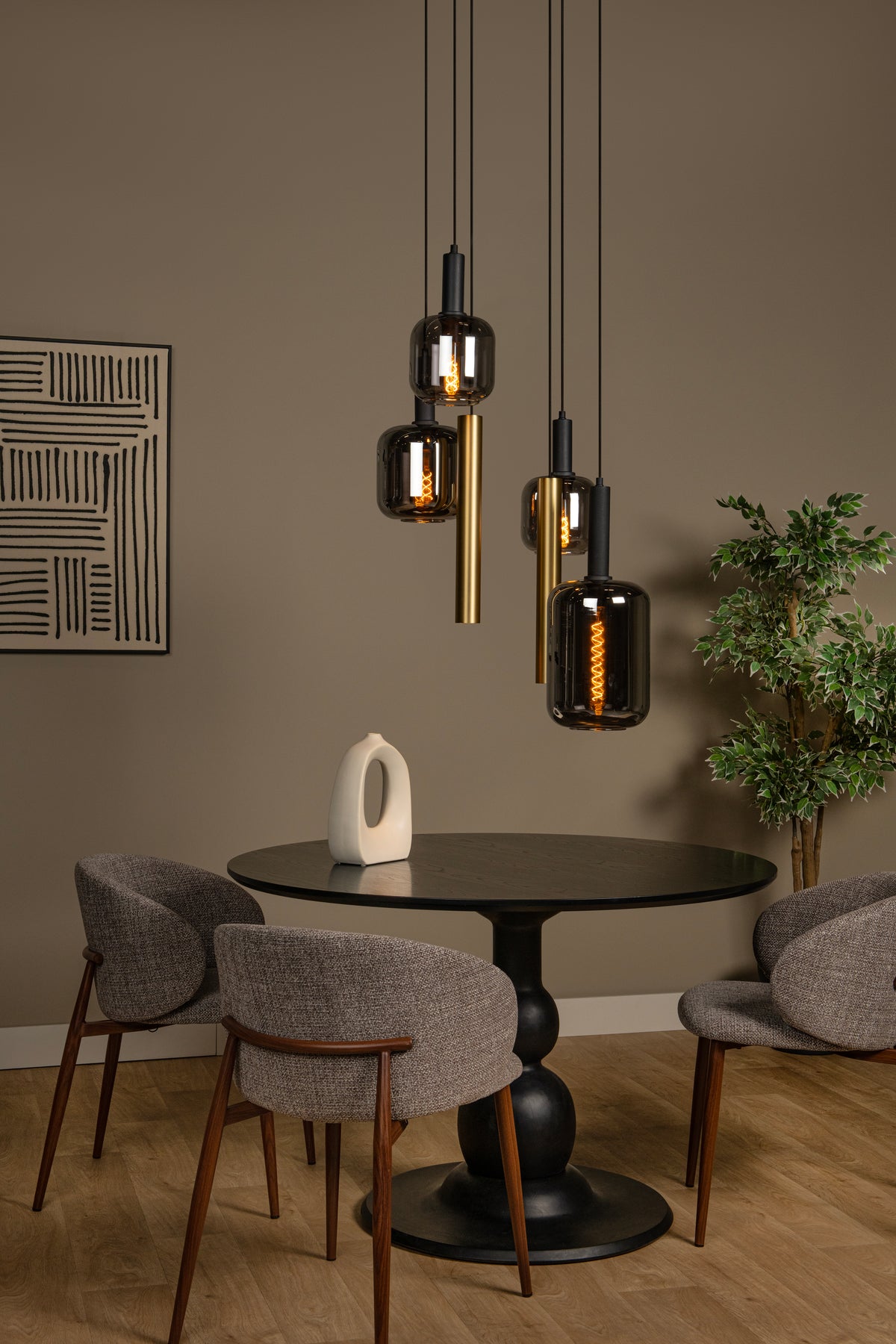 Hanglamp Joanet | Goud Glas