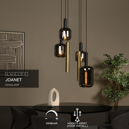 Hanglamp Joanet | Goud Glas