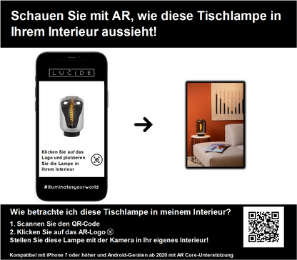 Tafellamp Joanet | Ø 22 cm | Fumé