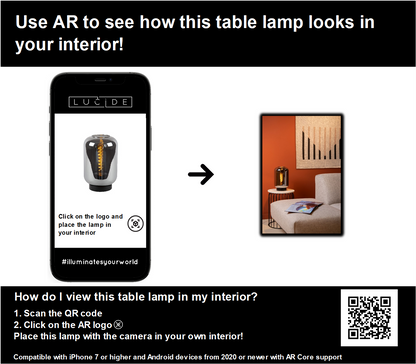 Tafellamp Joanet | Ø 22 cm | Fumé