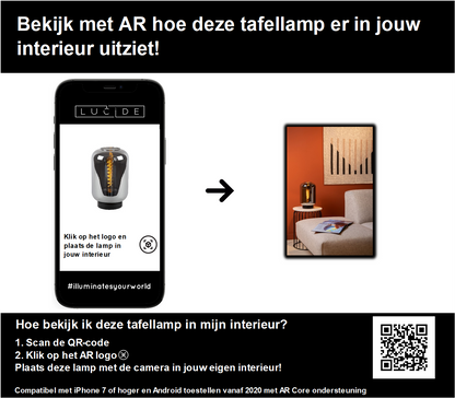 Tafellamp Joanet | Ø 22 cm | Fumé