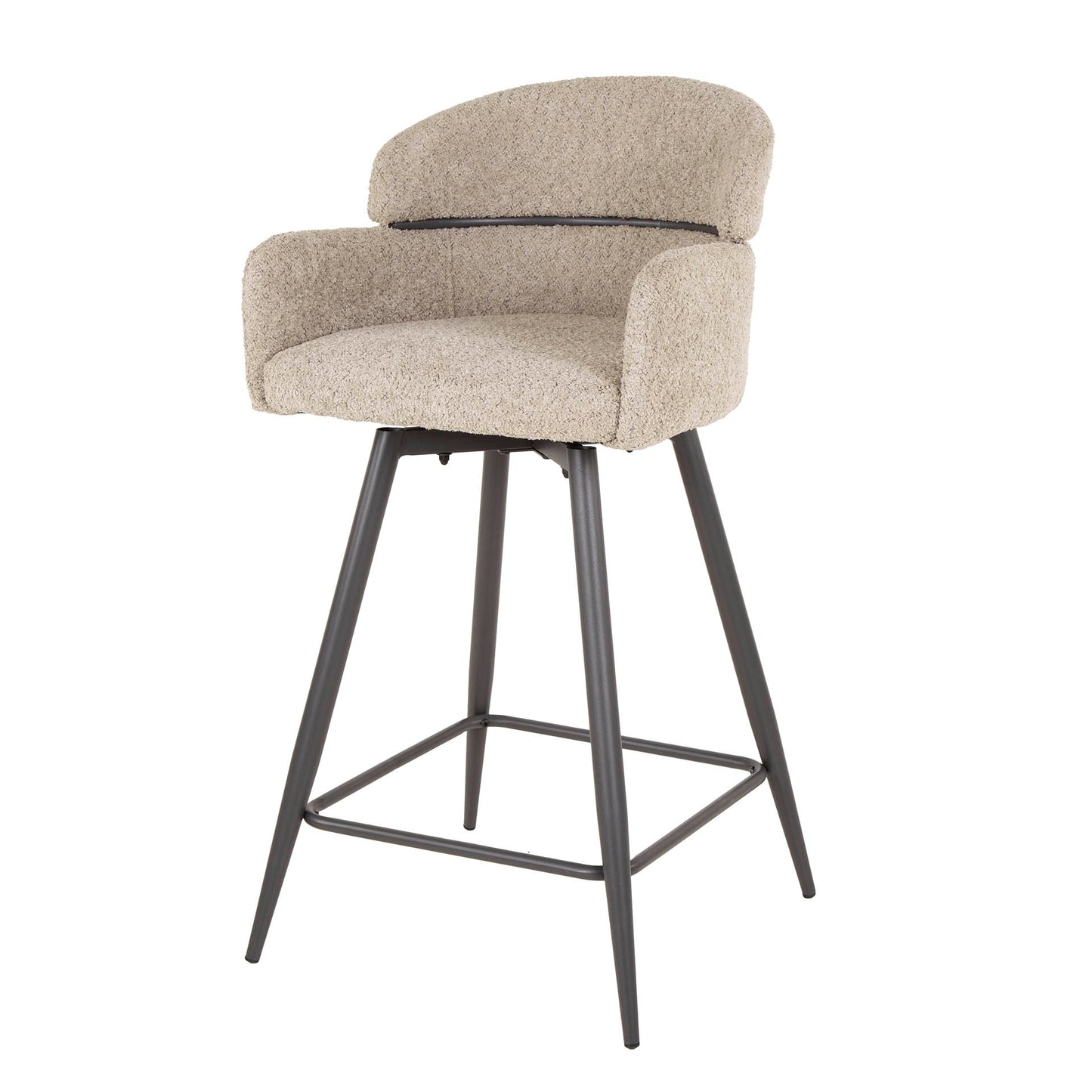 Barkruk Curva | Bouclé Beige