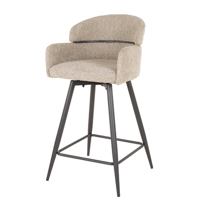 Barkruk Curva | Bouclé Beige