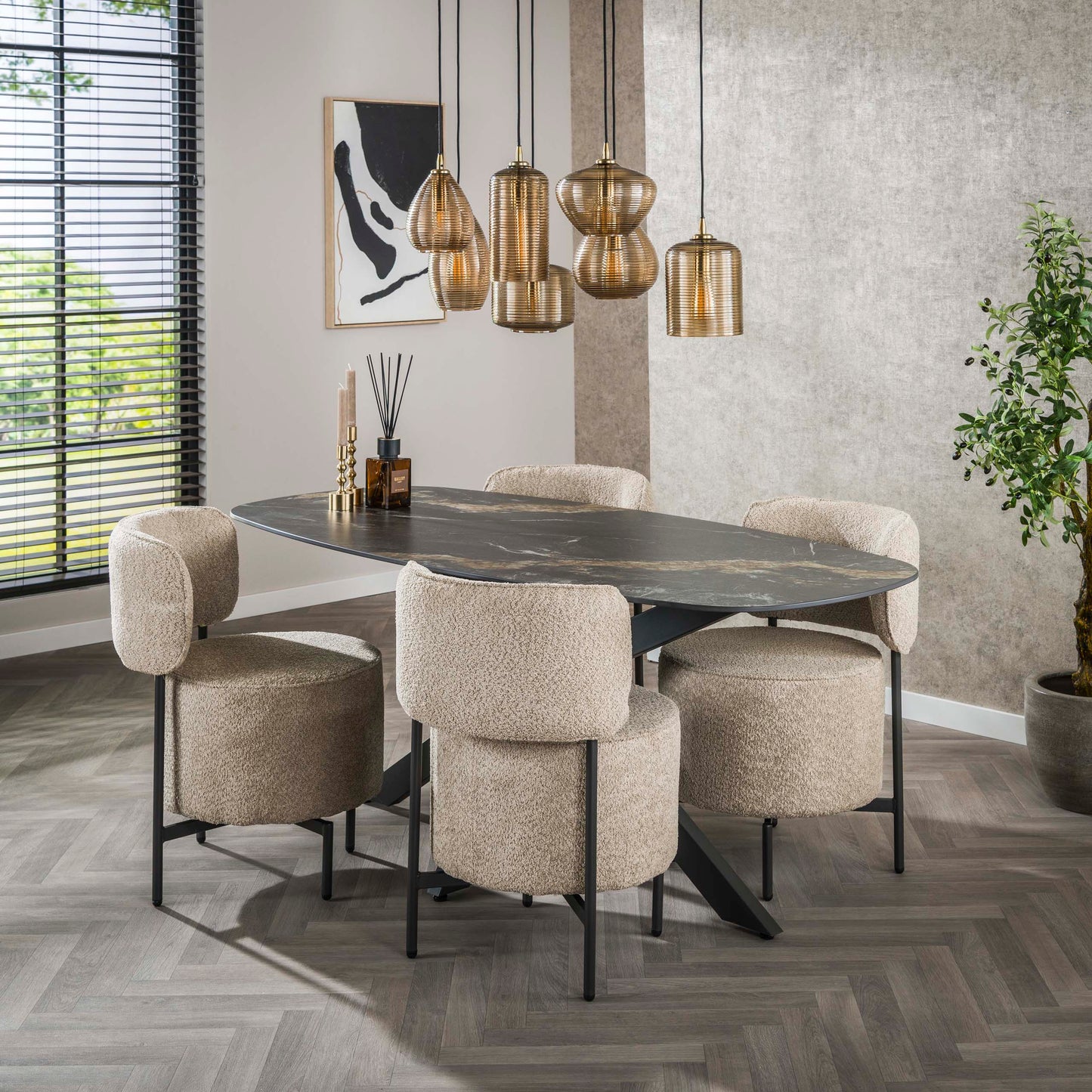 Eettafel Spider | Keramiek Black