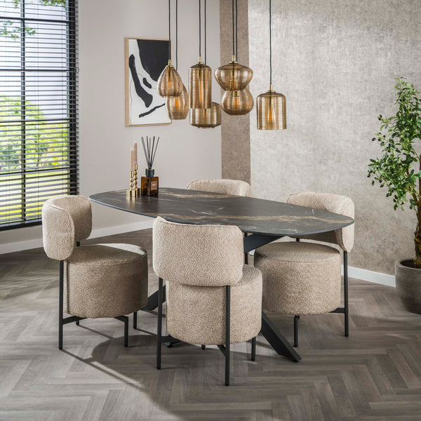 Eettafel Spider | Keramiek Black