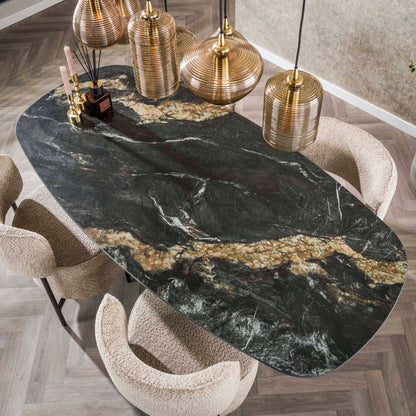 Eettafel Spider | Keramiek Black