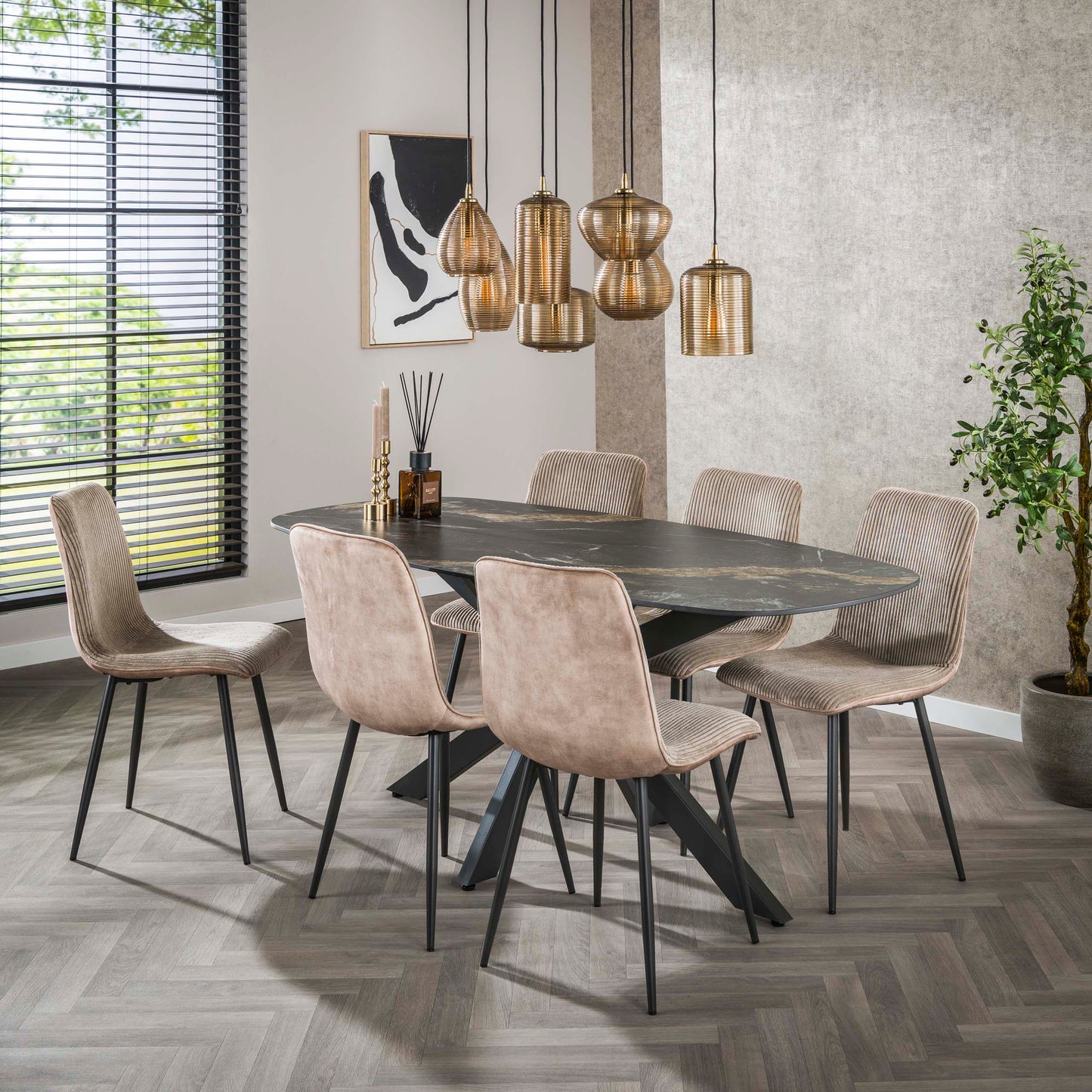 Eettafel Spider | Keramiek Black
