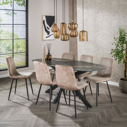 Eettafel Spider | Keramiek Black