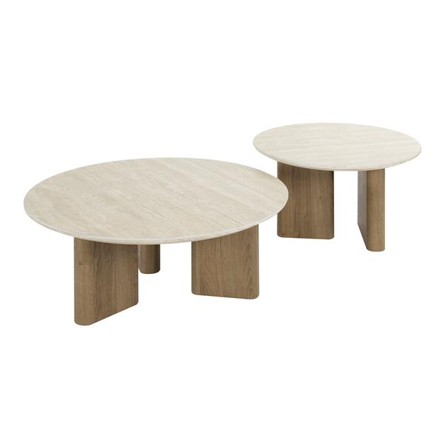 Salontafel Asher | Set van 2 | Wit Keramiek