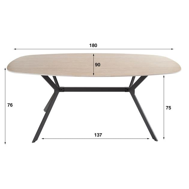 Eettafel Naomi | Wit Keramiek