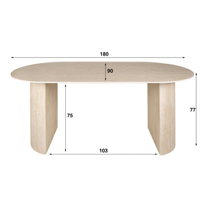 Eettafel Romano Arch | Keramiek Travertin