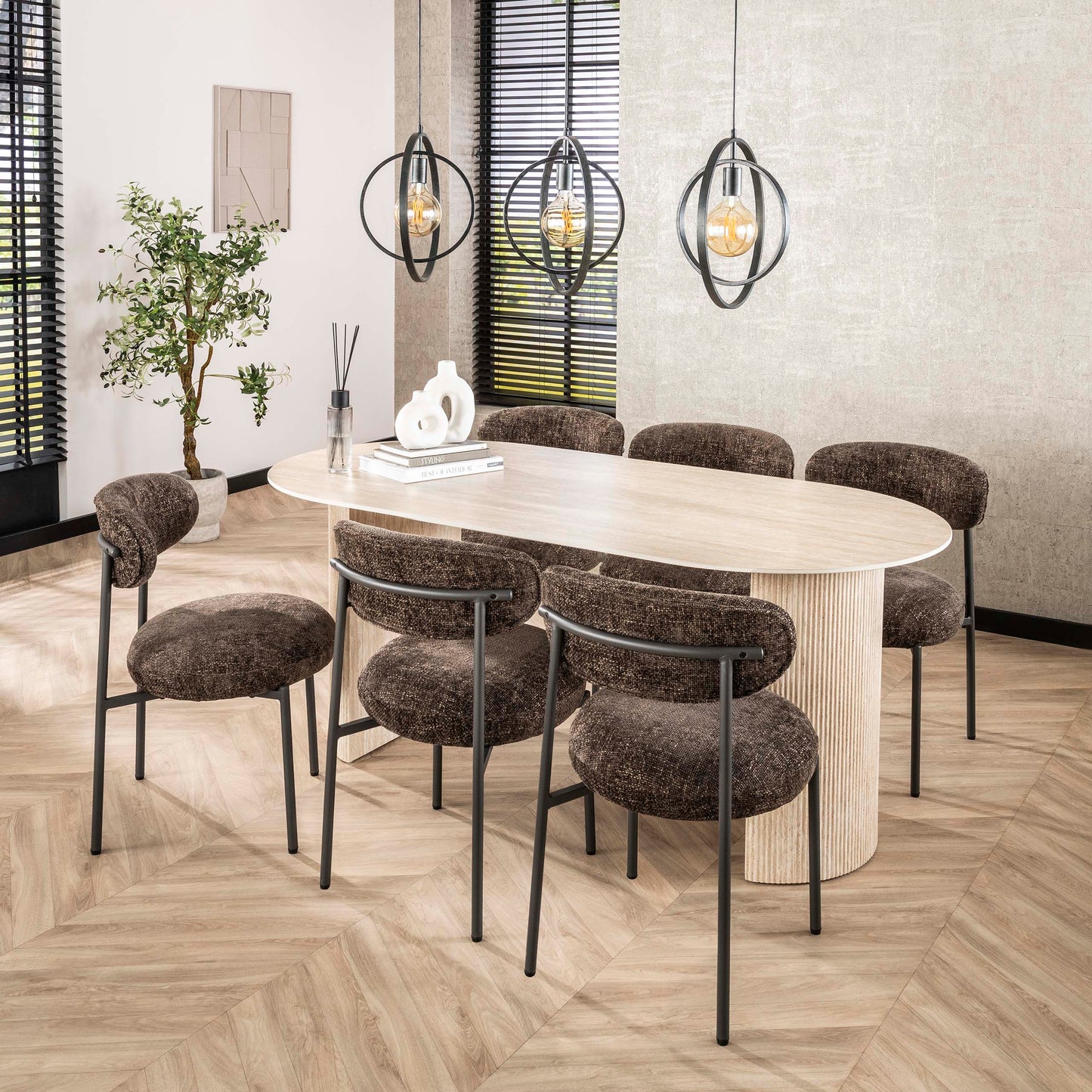 Eettafel Romano Arch | Keramiek Travertin