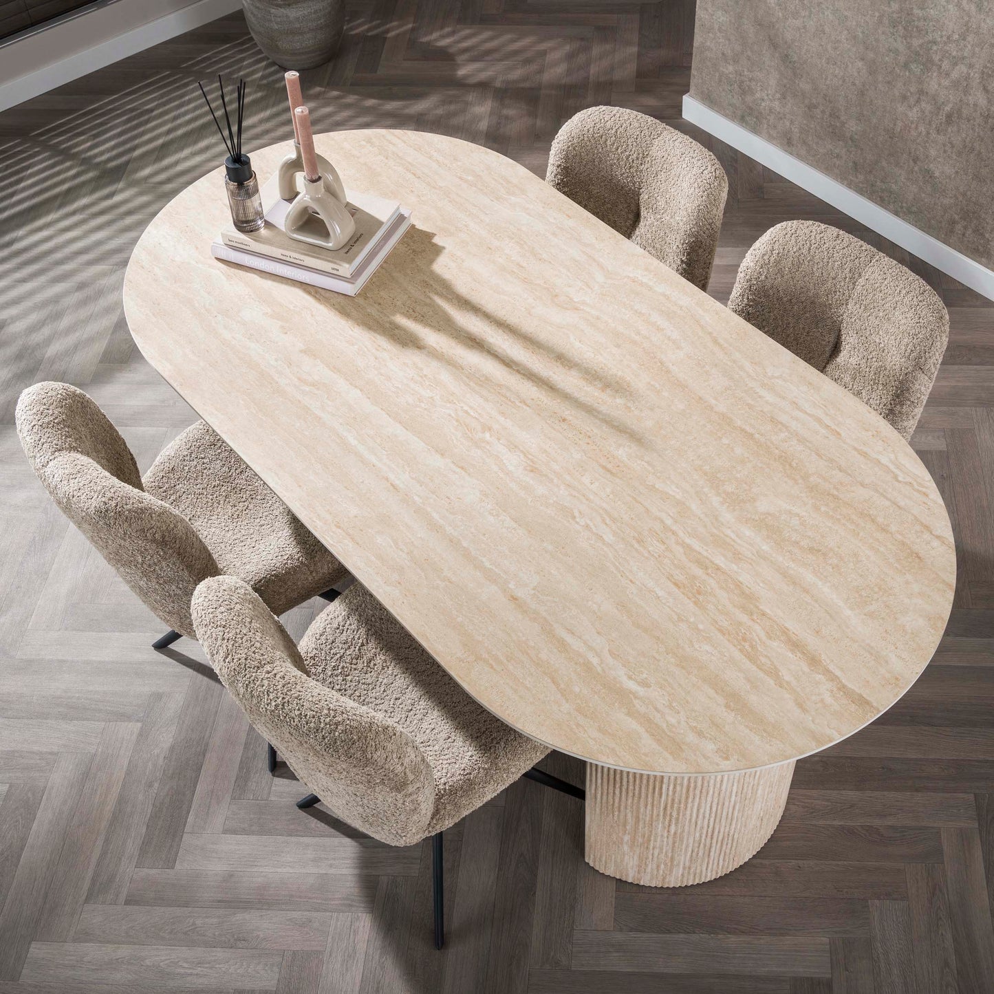 Eettafel Romano Arch | Keramiek Travertin