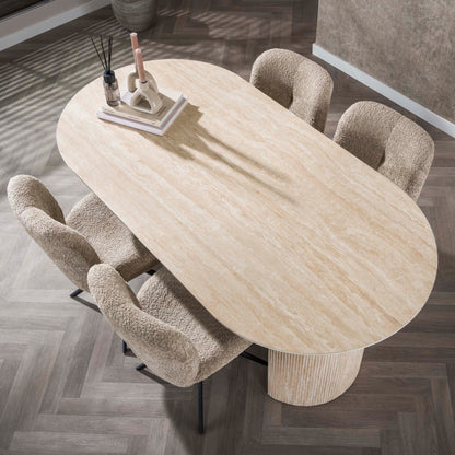 Eettafel Romano Arch | Keramiek Travertin