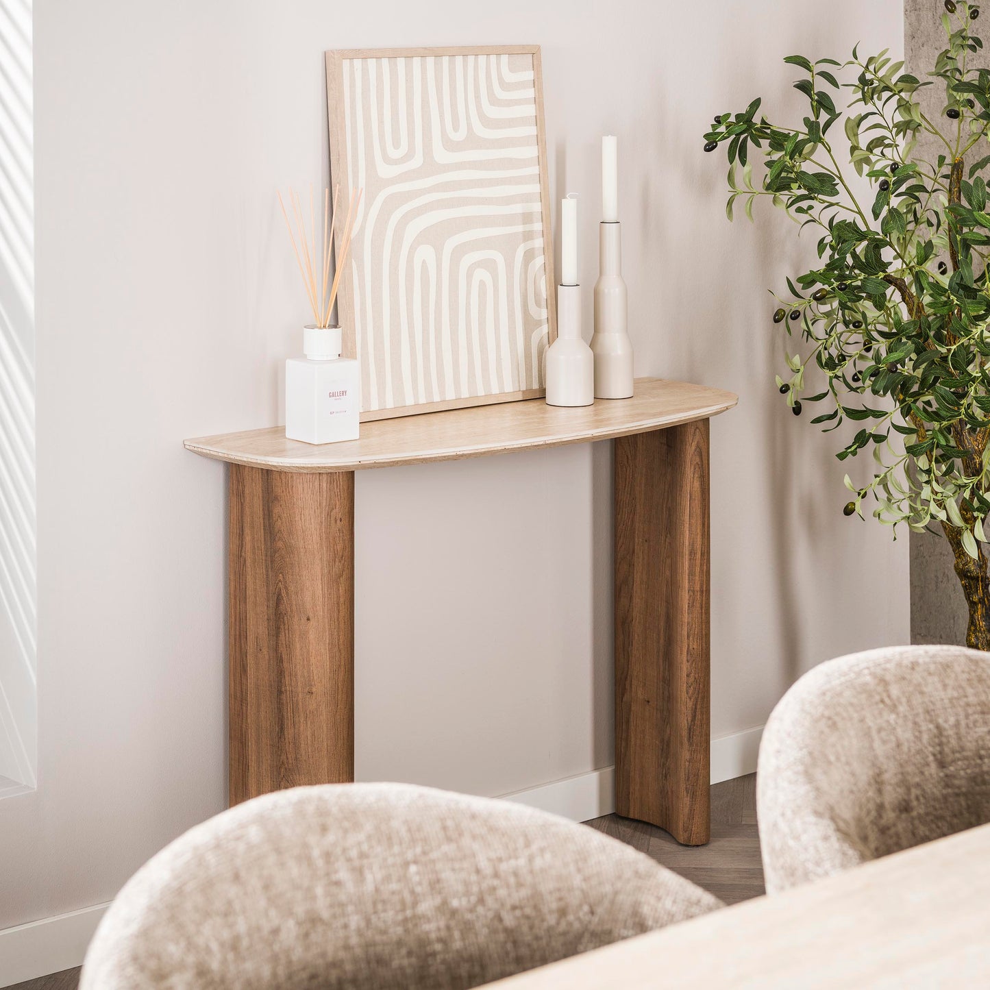 Sidetable Nyro | keramiek Travertin