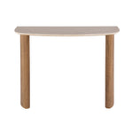 Sidetable Nyro keramiek travertin, vooraanzicht op witte achtergrond