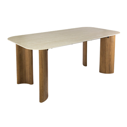 Eettafel Romano Curvo | Keramiek Travertin