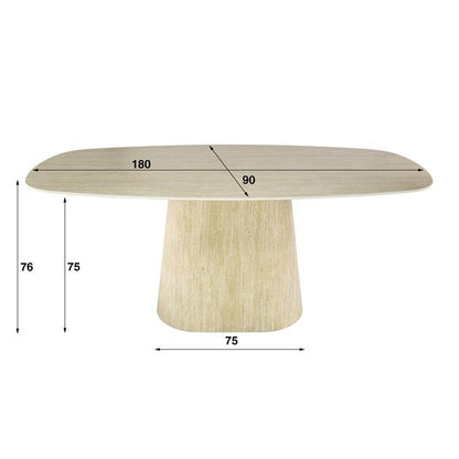 Eettafel Ardent | Keramiek Beige