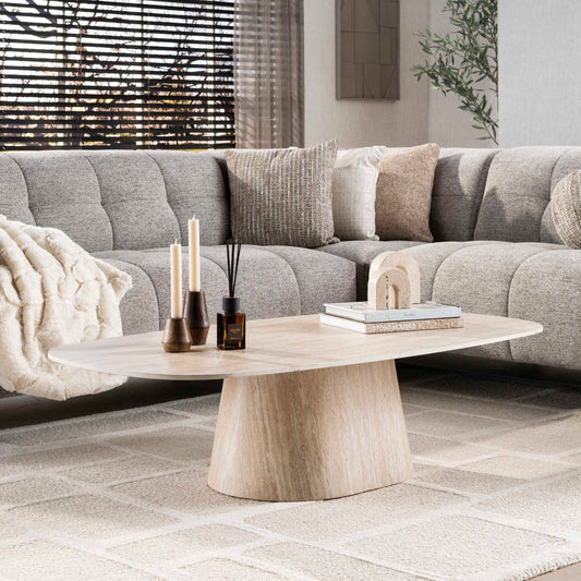 Salontafel Lacin | Keramiek Travertin