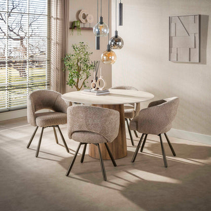 Eettafel Romano | Keramiek in Travertinlook