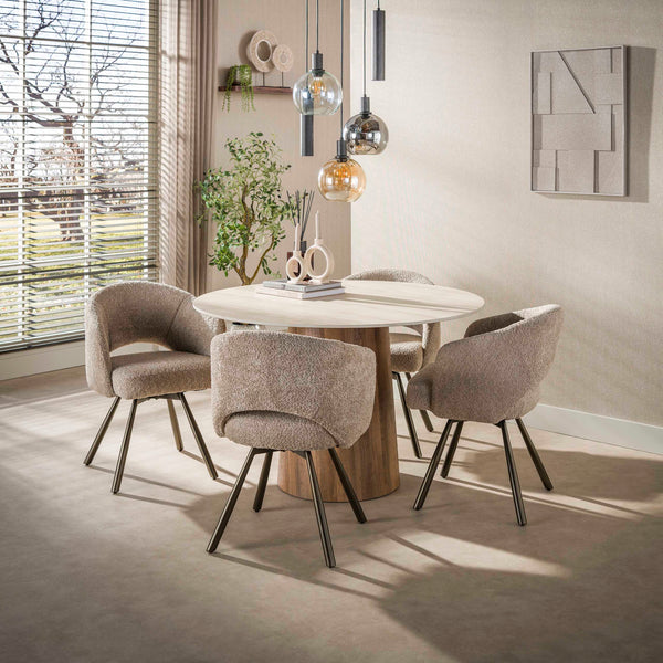 Eettafel Romano | Keramiek in Travertinlook