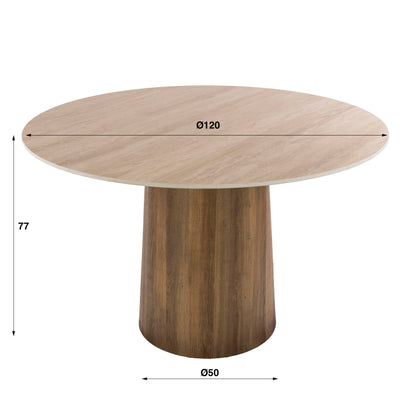 Eettafel Romano | Keramiek in Travertinlook