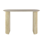 Sidetable Ardent keramiek beige, vooraanzicht op witte achtergrond
