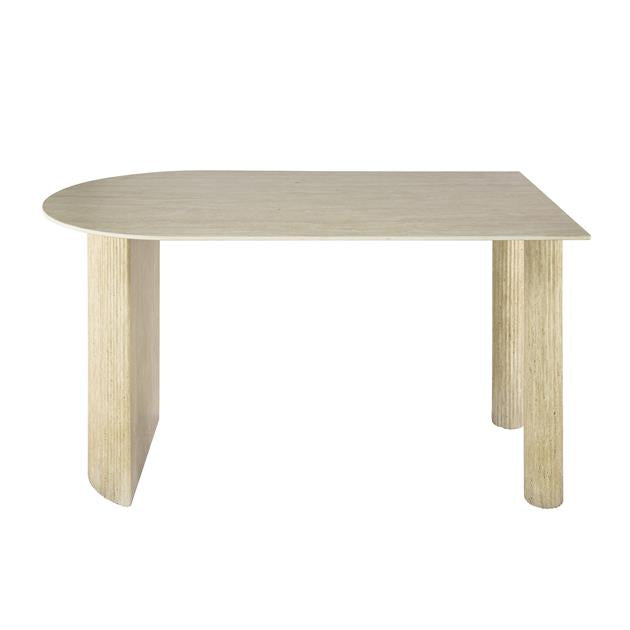 Eettafel Ardent Asymmetrisch | Keramiek beige