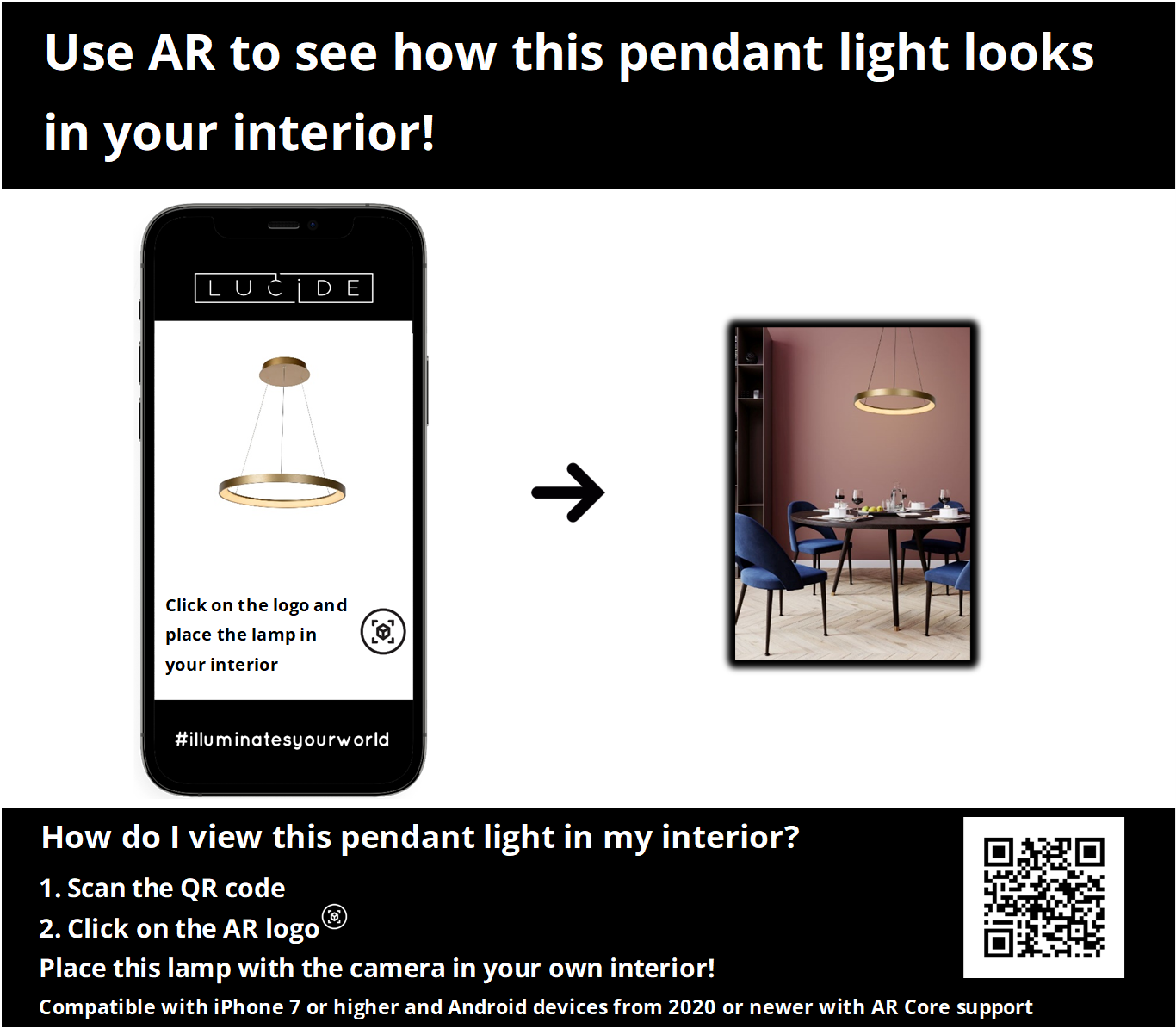 Hanglamp Vidal | 1 Lamp | Ø 58 cm | Goud