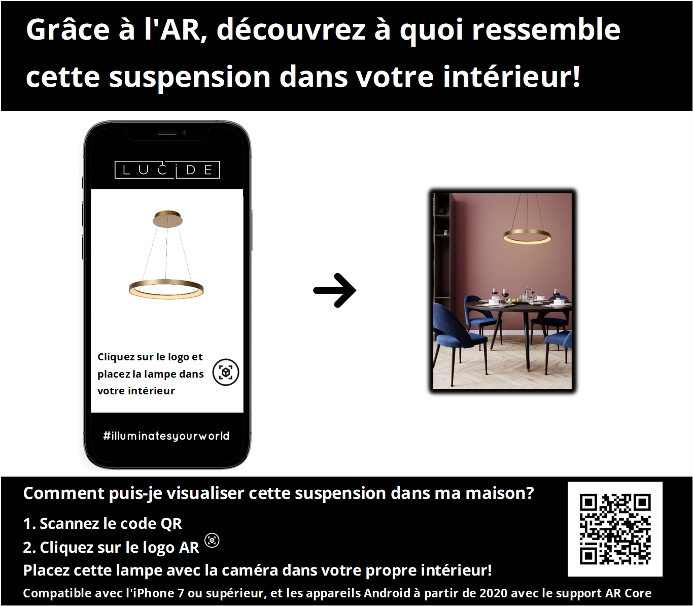 Hanglamp Vidal | 1 Lamp | Ø 58 cm | Goud