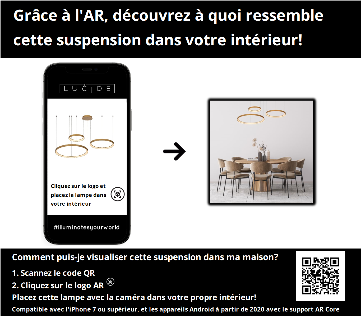 Hanglamp Vidal | 3 Lampen | Ø 78 cm | Goud