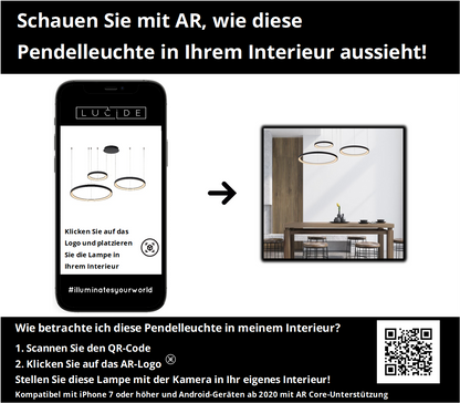 Hanglamp Vidal | 3 Lampen | Ø 78 cm | Zwart